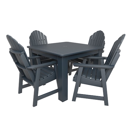 Highwood Usa Hamilton 5pc Square Outdoor Patio Furniture Dining Set AD-DNA44-FBE